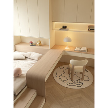 Songbao kingdom 2025 shanghai and shenzhen whole house customized warm cream style tatami wardrobe desk three-in-one certain gold combined with certain gold