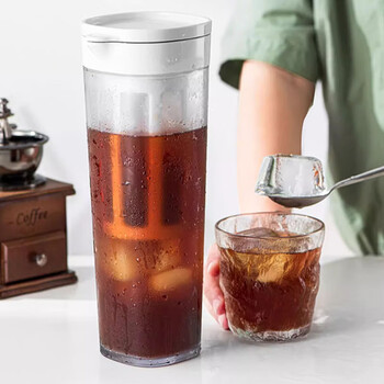 Wilkie coffee cold brew pot large capacity cold brew pot cold brew cold brew cup coffee pot cold brew teapot cold brew tea cup cold kettle white 1100ml