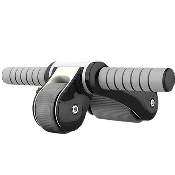 Ou shifeng abdominal wheel men's home fitness equipment women's abdominal exercise belly rolling abdominal muscle wheel lazy 812 folding abdominal wheel light gray