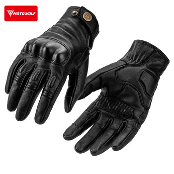 Motowolf motorcycle riding gloves for all seasons, men's racing retro motorcycle windproof and fall-proof touch screen rider equipment