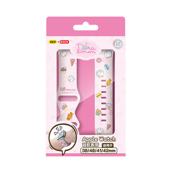 Kkv doraemon series apple watch silicone strap couple watch cartoon peripheral electronic accessories sweetheart afternoon tea (38/40/41/42mm)