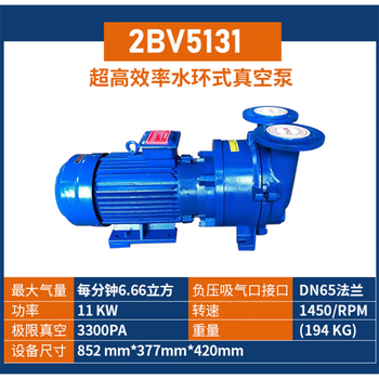 Zibo boshan 2bv series water ring vacuum pump industrial high vacuum water circulation vacuum pump compressor 5131*11kw (stainless steel impeller) one and a half years warranty