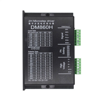 Dm860h dsp digital 57/86 stepper motor driver with fan dm860h black plastic case