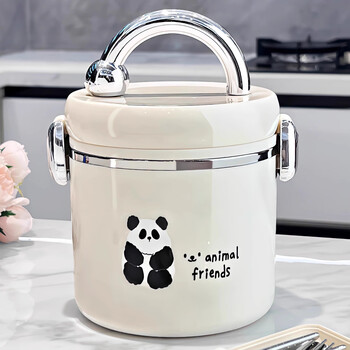 National style insulated lunch box stainless steel 304 insulated bucket to bring rice to work artifact large capacity insulated soup pot lunch box multi-layer 1300ml insulated lunch box single layer food grade 304 steel | sealed without leakage