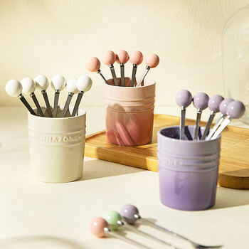 Modern housewife monazone series fruit fork set home dessert fork children's stainless steel fruit picks 304 stainless steel fruit fork mixed color 4 pack product specifications see figure 2