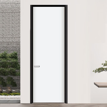 Package measurement and installation minimalist aluminum wooden door bedroom door extremely narrow frame honeycomb aluminum invisible door sliding soundproof room door inner flat inner opening (pur edge sealing-4.5cm thick)