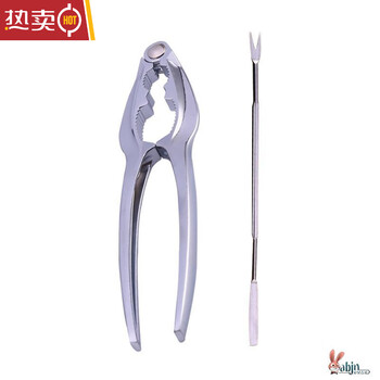 Qiaobolai 304 stainless steel thickened walnut machine whole hazelnut peeling pliers black peach cracker nuts hazelnut dried fruit basic model with needle
