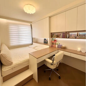 Piano tatami bed, whole house customization, tatami bed cabinet, desk, bookcase with wardrobe, study room furniture combination, customization prepayment (for pricing details, please contact customer service)