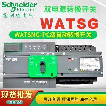 Schneider wangao dual power automatic transfer switch watsg-100a/4p63a/4p/250a400a630a black 4px1a