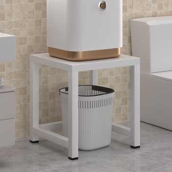 Fantasy bathroom storage rack bathroom moisture-proof base small washing machine bracket raised sweeping robot storage rack white 1 layer long 32cm wide 30cm high 35cm