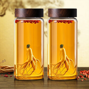Maioli bubble wine special bottle high-end thickened glass sealed jar container ginseng wine bottle empty bottle long-term storage medicine liquor jar 1600ml two pack