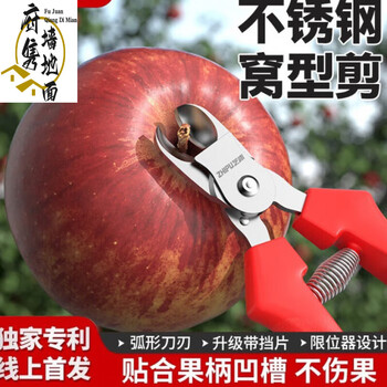 Jipindi stainless steel nest-type fruit picking shears for navel oranges and apples, special orange picking shears, fruit handle shears, pruning shears, xinsheng stainless steel nest shears, 1 set (