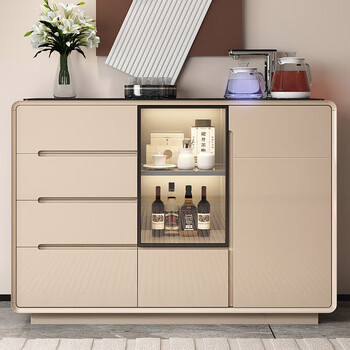 Diyang tea bar machine integrated cabinet smart home living room light luxury multifunctional water dispenser wall sideboard tea cabinet wine cabinet 120 width 38 thickness 95 height (cream white)