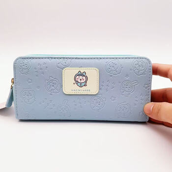 Japanese chiikawa jiikawa wallet usachi jiyi leather long and short coin storage bag long wallet xiaohachi