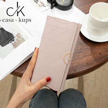 Casa-kupsck wallet women's 2025 chinese valentine's day card bag coin purse all-in-one handbag female small bag hand long wallet pink