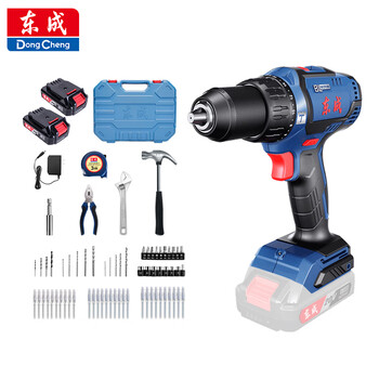 Dongcheng 20v hand electric drill brushless impact drill household electric drill tool box power tool set dcjz05-13t