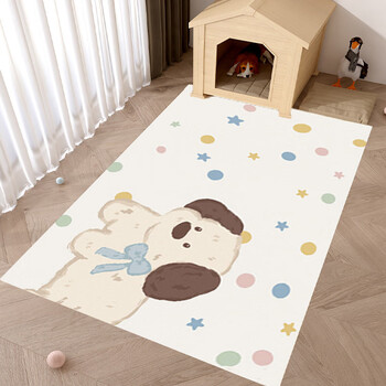 Crazy owner pet wash-free mat waterproof anti-pee anti-slip mat pvc cat kennel fence wipeable dog carpet