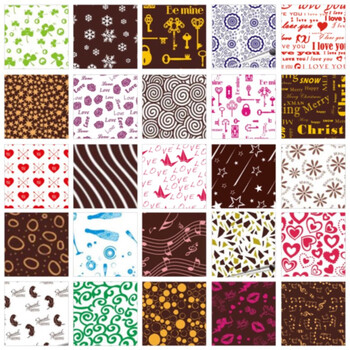 Food chocolate transfer paper pattern decorative printing border/decorated biscuit baking mold customization random color keruixin chocolate transfer paper 1