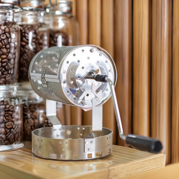 Semi-direct fire hand-cranked coffee bean roasting machine coffee hand mesh roasting beans household coffee bean roasting machine medium 600g version outer diameter 14cm