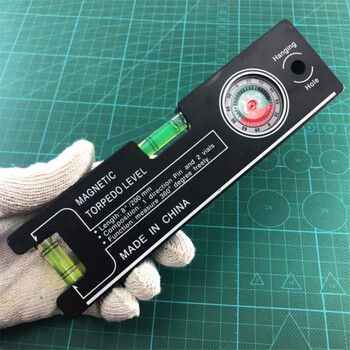 Ye yu's new multifunctional level ruler angle measuring instrument strong magnetic high-precision level tiling tool leaning ruler slope ruler 20 cm long magnetic with angle measurement