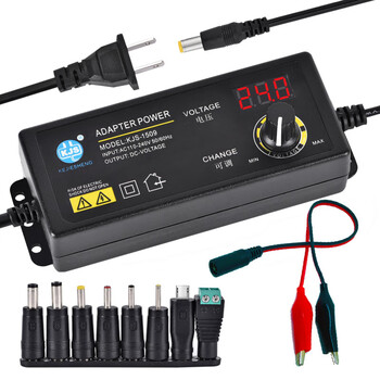 Sanenshi 3-36v adjustable voltage power adapter kjs-1509 infinitely adjustable 3-12v digital display 3-24v5a universal 3-