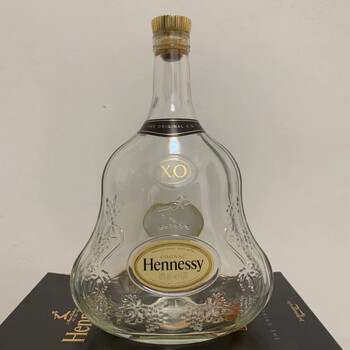 Foreign wine bottle empty bottle 3 jins hennessy xo decorative wine bottle decoration home furnishings bubble wine original empty bottle with box 3 jins bottle with box 3 jins
