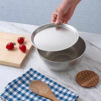 Sailotou stainless steel egg-beating basin, vegetable basin, cooking basin, drain basin, western food plate storage basin, 18cm basin + 18cm plate set