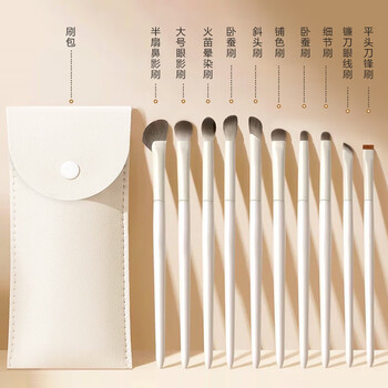 Gemeng makeup brush set soft-bristled eye shadow brush foundation smudged nose shadow brush blade eyeliner brush novice full set of brushes