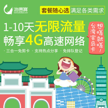 Taiwan tourist high-speed data card does not include calls (real name required), limited quantity, full speed, up to a certain amount of disconnection, taiwan 50gb for 30 days