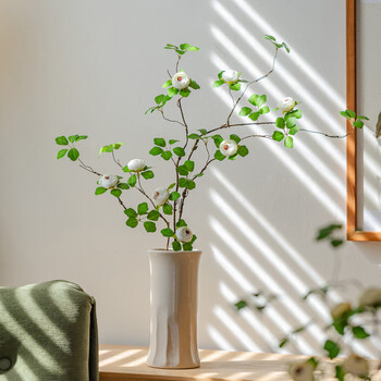 Fan yejia camellia artificial flower decoration chinese zen simulated green plants living room desktop ornaments artificial flower shooting props