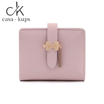 Casa-kupsck korean style small fresh multi-card slot wallet women's large capacity business card storage bag id holder wallet card bag pink