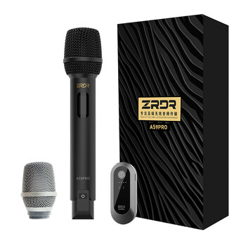 Zrdrzrdr a59pro wireless microphone dynamic microphone hanoveria sound card live singing microphone outdoor audio microphone performance karaoke special handheld wireless microphone zrdr zrdr-a59pro one-to-one wireless microphone comes with rechargeable battery