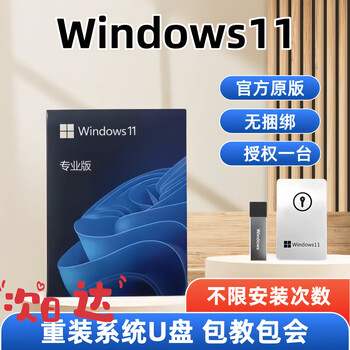 Windows10 desktop computer system u disk win10/win11 genuine system activation code reinstall u disk win11 professional version-chinese usb one machine one code
