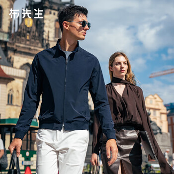 Mr. bu harrington stand collar jacket 2025 autumn and winter new jacket men's sports versatile windproof quick-drying men's clothing bt16928 deep ocean blue m (170)