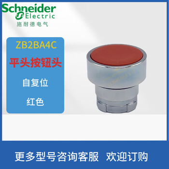 Schneider flat button head zb2ba3c green self-resetting inching button head zb2ba4c red zb2ba4c (self-resetting red button head)