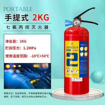 Hanging heptafluoropropane fire extinguisher 4kg 6kg portable 2kg 5kg clean gas cabinet fire extinguishing device portable 2kg heptafluoropropane