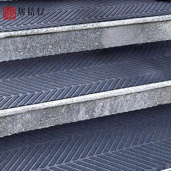 Jushiyi tire pattern non-slip mat stair steps outdoor step outdoor hotel door mat thick non-slip water-absorbent and wear-resistant carpet gray 30*120cm (2 pieces)