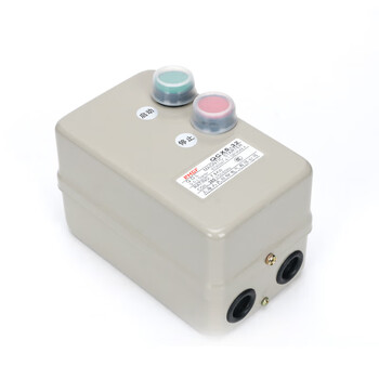 Magnetic starter switch 380v three-phase motor overload phase loss protector crusher fan water pump starter box mechanical with button-send waterproof cover overload protection 075kw075kw380v