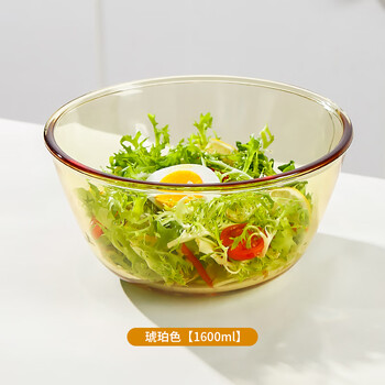 Cilock glass bowl high temperature resistant home baking and dough cake egg salad bowl instant noodle bowl large soup bowl 1600ml