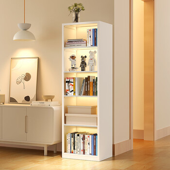 Anya steel narrow bookshelf storage cabinet multi-layer floor-to-ceiling integrated living room sandwich children's simple bookshelf five layers 40cm