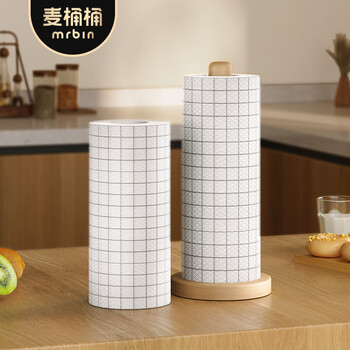 Mr.bin kitchen special lazy rag thickened wet and dry disposable paper towel dish towel absorbs oil and water range hood medium size 1 layer 30 sheets * 1 roll thickened and can be used repeatedly
