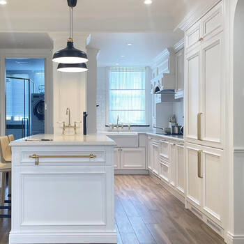 Fun doudou shunjiang integrated cabinet open american kitchen cabinet solid wood painted cabinet island whole house custom white