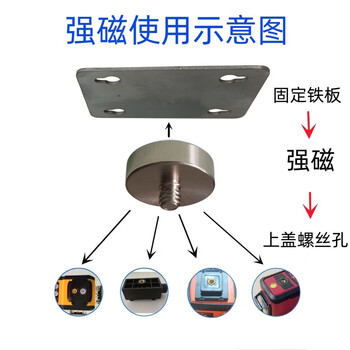 Level strong magnetic pendant 25/32/26mm infrared 6mm universal screw hole machine top special magnet strong magnet (diameter 25mm) 2 pieces sent to the wall iron plate