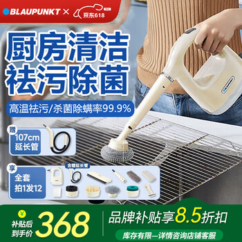 Blaupunkt steam cleaner (including long tube) household high temperature and high pressure cleaning machine multi-functional portable small cleaning machine bp-zq01 standard version (including extension tube)