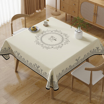 Benzhi square tablecloth square table protective mat pvc waterproof, oil-proof, anti-scalding no-wash tablecloth mat 140x140cm cupid garden encrypted waterproof and oil-proof 140*140cm suitable for square tables under 120