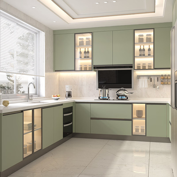 Rsrddy kitchen cabinet integrated cabinet custom-made stove cabinet quartz stone integrated countertop kitchen cabinet decoration prepaid gold solid d06d