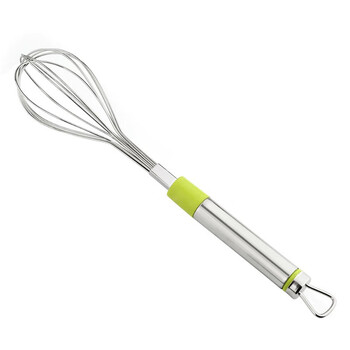 Ye yu household stainless steel manual egg beater small mixer baking mini egg mixer cream stirring stick food grade green handle upgraded version egg beater