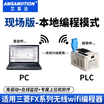 Yue changsheng mitsubishi plc data cable fx3u communication cable download fx2n/1n/3ga programming cable u fx live version wifi wireless programmer wifi-fx