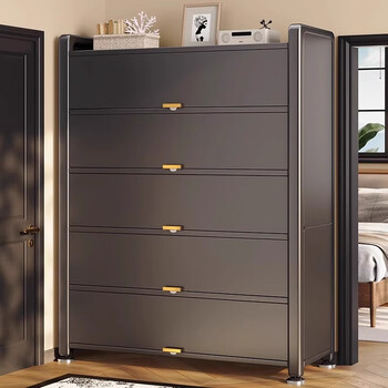 Qixu steel shoe cabinet home entrance storage cabinet large capacity dustproof shoe rack multi-layer integrated wall storage cabinet 2 doors 5 layers 50*35*80cm-privacy gray