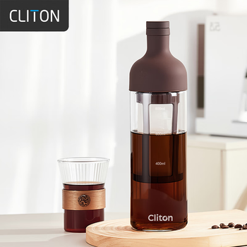 Cliton cold brew coffee pot filter cold brew cup coffee filter pot cold kettle teapot ice drop pot cold brew bottle 1l